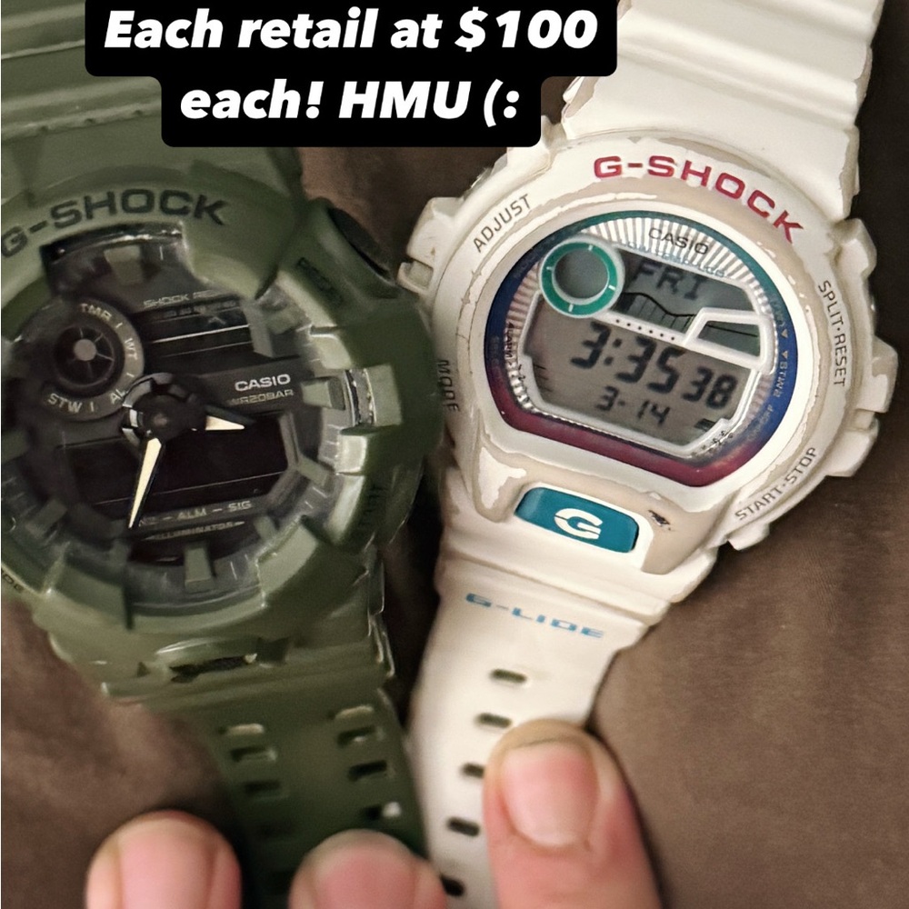 GSHOCK CHEAL Casio G-Shock Watches in Green and White